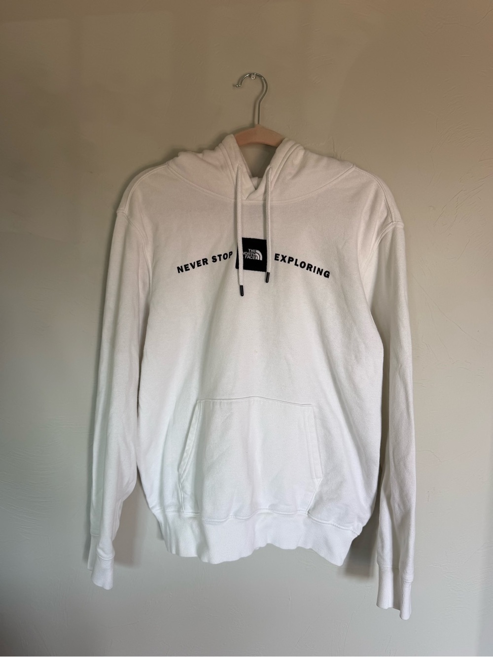 The North Face White 'Never Stop Exploring' Hooded Pullover